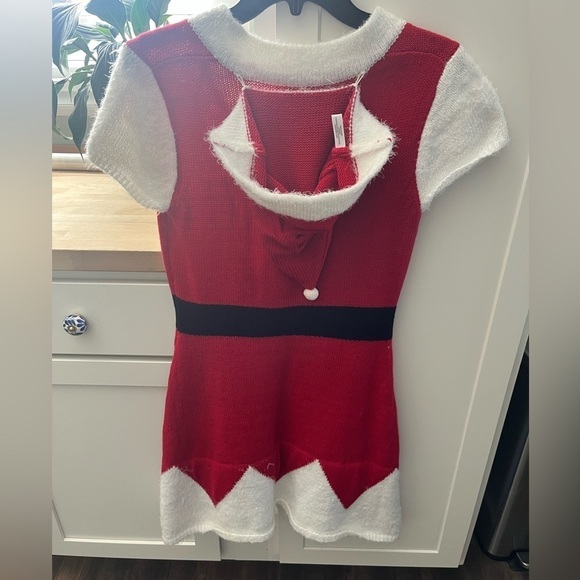 🎅 Allison Brittney 2-piecc Red & White Santa Christmas Dress w/ Hat Size Small - Picture 5 of 9